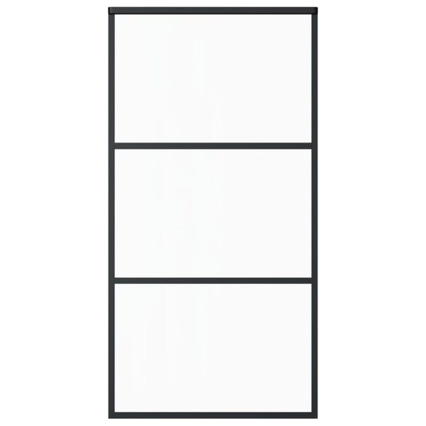 vidaXL Liukuovi asennustarvikkeilla ESG lasi ja alumiini 102x205 cm