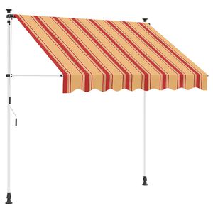 vidaXL Manuaalinen vedett&auml;v&auml; varjo Vaaleanharmaa 400 cm
