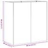 vidaXL Kukkalaatikko antrasiitti 80x40x80 cm kylm&auml;valssattu ter&auml;s