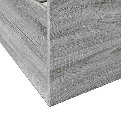 vidaXL Sängynrunko laatikoilla harmaa Sonoma 150x200 cm tekninen puu