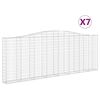 vidaXL Kaarevat kivikorit 7 kpl 400x30x140/160 cm galvanoitu rauta