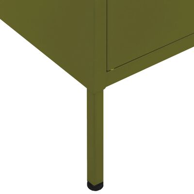 vidaXL Varastokaappi oliivinvihreä 80x35x101,5 cm teräs