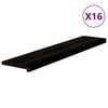 vidaXL Askelmat 16 kpl ruskeanmusta 120x25x2 cm t&auml;ysi tammi