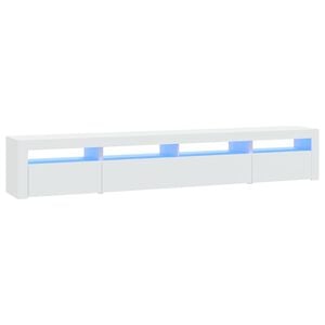 vidaXL TV-taso LED-valoilla valkoinen 240x35x40 cm