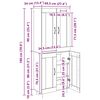 vidaXL Korkea kaappi Artisan tammi 69,5 x 34 x 90 cm Tekninen puu