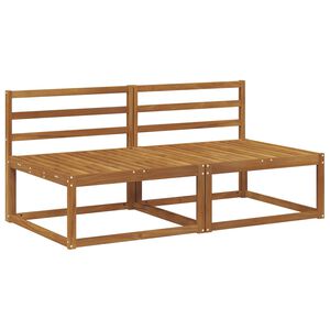vidaXL 2 Kappale Ulkotilan keskisohva Luonnollinen 158 x 83 x 73 cm