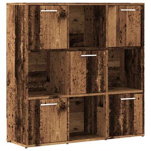 vidaXL Kirjahylly vanhaa puuta 90x28x90 cm suunniteltu puu