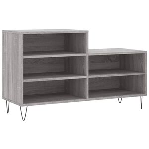 vidaXL Kenk&auml;kaappi harmaa Sonoma 102x36x60 cm tekninen puu