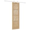 vidaXL Liukuovi Luonnollinen ja valkoinen 61 x 198,5 cm T&auml;ysi m&auml;nty