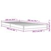 vidaXL Sängynrunko savutammi 100x200 cm tekninen puu ja metalli