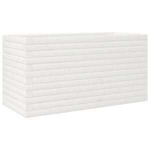 vidaXL Kukkalaatikko valkoinen 90x40x45,5 cm t&auml;ysi m&auml;nty