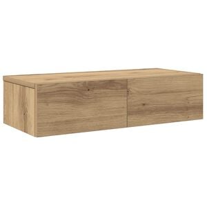 vidaXL Sein&auml;hylly laatikoilla artesaani tammi 60x26,5x15 cm lastulevy