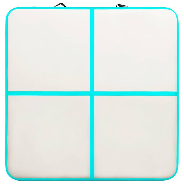 vidaXL T&auml;ytett&auml;v&auml; voimistelumatto pumpulla 200x200x10 cm PVC vihre&auml;