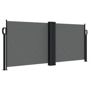 vidaXL Sis&auml;&auml;nvedett&auml;v&auml; sivumarkiisi 100x600 cm antrasiitti