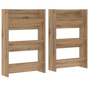 vidaXL Kenk&auml;kaappi 2 kpl 60 x 18 x 90 cm Tekninen puu Artisaanitammi