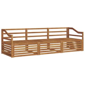 vidaXL Ulkosohvakokoelma 3 pcs Luonnollinen Tihe&auml; akasiapuu