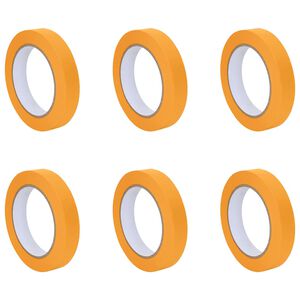 vidaXL Maalaustelat 6 pcs Keltainen 19mm x 50m Paperi