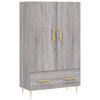 vidaXL Kaappi harmaa Sonoma 69,5x31x115 cm tekninen puu
