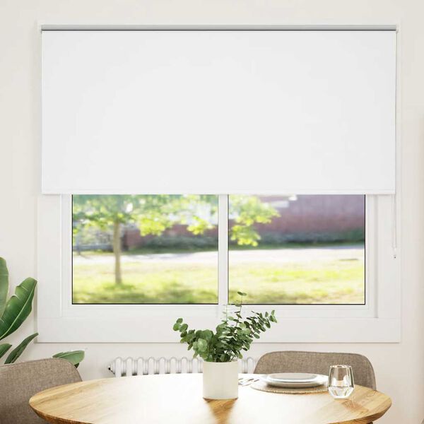 vidaXL Rullaverho Blackout valkoinen 155x130 cm Kankaan leveys 151,6cm
