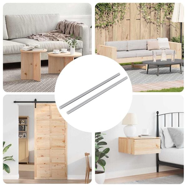 vidaXL Kierretty varsi 2 pcs Hopea 6 x 170 mm Ter&auml;s