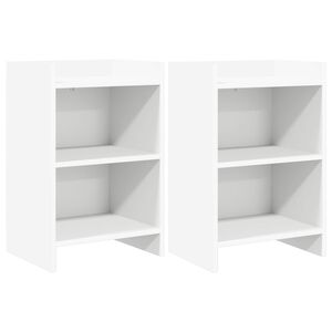 vidaXL Y&ouml;p&ouml;yd&auml;t 2 pcs valkoinen 40 x 30 x 60 cm Tekninen puu