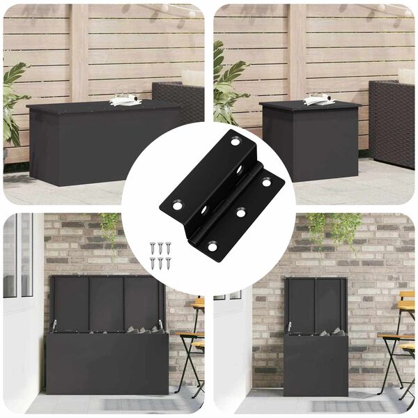 vidaXL Sarana 12 pcs Musta 38 x 17 x 60 mm Rauta