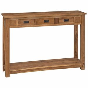 vidaXL Konsolip&ouml;yt&auml; Luonnollinen 110 x 30 x 80 cm Tiikkipuu