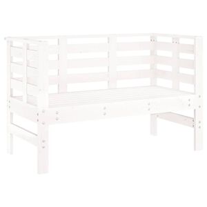 vidaXL Puutarhapenkki valkoinen 111,5x53x71 cm t&auml;ysi m&auml;nty