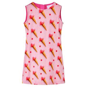 vidaXL Lasten mekko kirkas pinkki 104