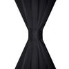 vidaXL Mustat pimennysverhot verhotankokujalla 2 kpl 135 x 245 cm