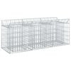 vidaXL Gabion Kohotettu Peti 150 x 50 x 60 cm Galvanoitu ter&auml;s Hopea