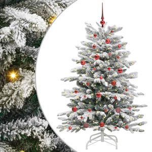 vidaXL Salkomallinen tekoinen joulukuusi Valkoinen 150 cm PE ja PVC