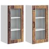 vidaXL Sein&auml;lasi kaappi PORTO 2 kpl Vanha puu 40 x 31 x 80 cm