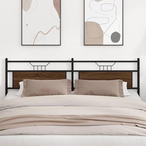 vidaXL Vaihdettava s&auml;ngynp&auml;&auml;ty ruskea tammi 193 cm tekninen puu ja ter&auml;s