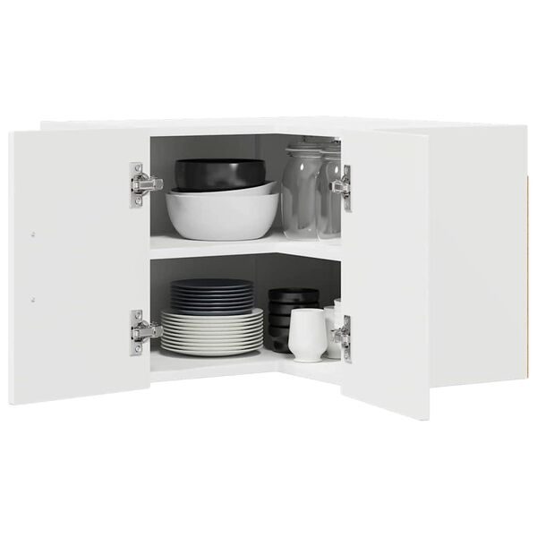 vidaXL Keitti&ouml;kaappi Kalmar Valkoinen 57 x 57 x 40 cm Tekninen puu