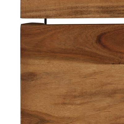 vidaXL Ruokapöytä kiinteä akaasiapuu ja teräs 180x90x76 cm