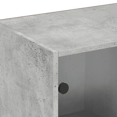 vidaXL Kirjahylly ovilla betoninharmaa 204x37x75 cm tekninen puu