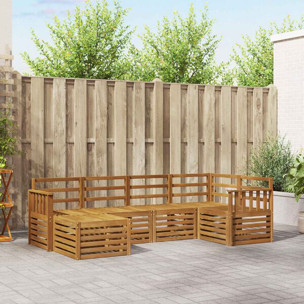 vidaXL Sohvasarjat 6 pcs Luonnollinen Tihe&auml; akasiapuu