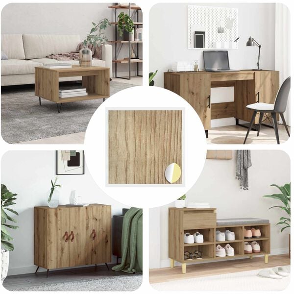 vidaXL Itsekiinnittyv&auml; ruuvikansi 12 pcs Artisan tammi &Oslash; 20 x 0,5 mm