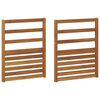 vidaXL K&auml;sinojat 2 pcs Ruskea 59 x 4 x 73 cm Tekninen puu