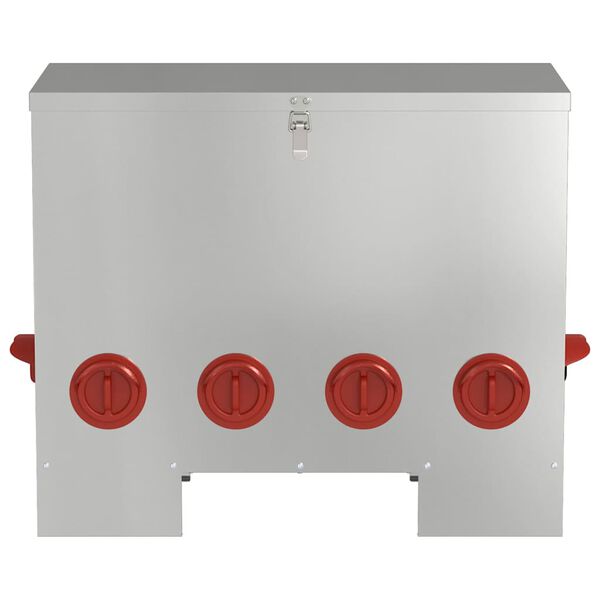 vidaXL Kanan ruokinta-allas Hopea 60,5 x 29 x 51 cm Galvanoitu ter&auml;s