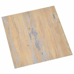 vidaXL Itsekiinnittyv&auml;t Lattialankut Ruskea ja harmaa 30,5 x 30,5 cm