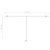 vidaXL Sis&auml;&auml;nkelattava markiisi LED/tuulisensori 500x300cm kerma