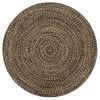 vidaXL K&auml;sintehty juuttimatto musta ja luonnollinen kuvio 150 cm