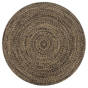 vidaXL K&auml;sintehty juuttimatto musta ja luonnollinen kuvio 150 cm