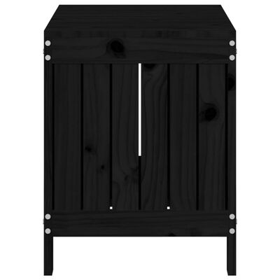 vidaXL Säilytyslaatikko musta 76x42,5x54 cm täysi mänty