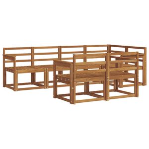 vidaXL Ulkosohvakokoelma 7 pcs Luonnollinen Tihe&auml; akasiapuu