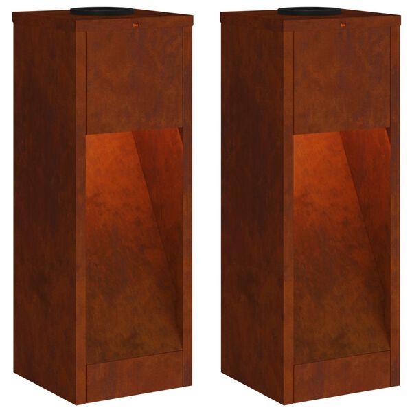 vidaXL Aurinkoinen LED-polkuvalo 2 pcs pronssi Kulunut Ter&auml;s