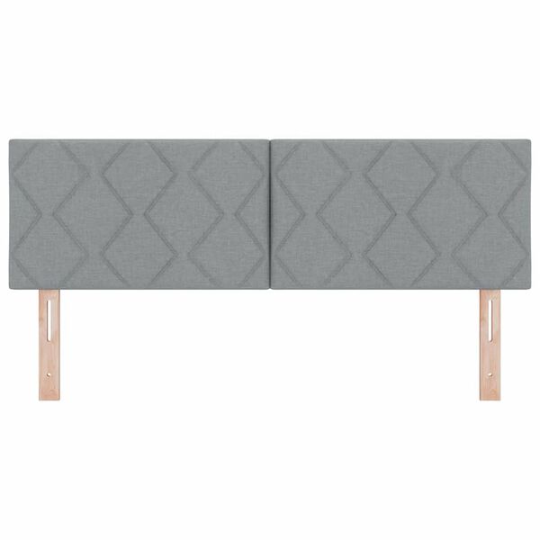 vidaXL Päätylevy päätyllä Vaaleanharmaa 144 cm Nahkavaatetus