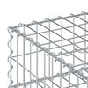vidaXL Gabion Kohotettu Peti Hopea 100 x 100 x 20 cm Galvanoitu ter&auml;s